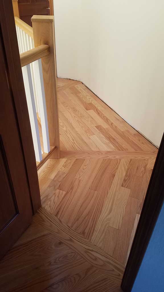 View from the Hallway of the New Hardwood Flooring Angles & Corners in a Los Gatos Home