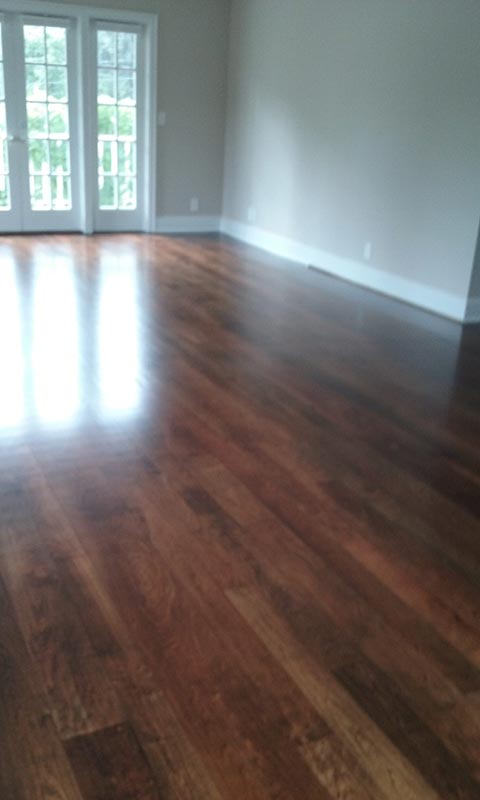 Living Room Cherry After Refinishing | Cherry Hardwood Flooring | Slaughterbeck Floors