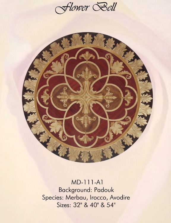 Flower Bell Medallion Hardwood Inlay