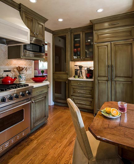 Hardwood floors installed in kitchen