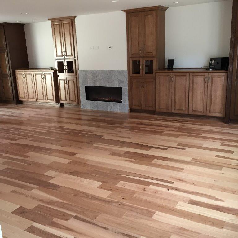 Hickory Hardwood Floors in Living Room