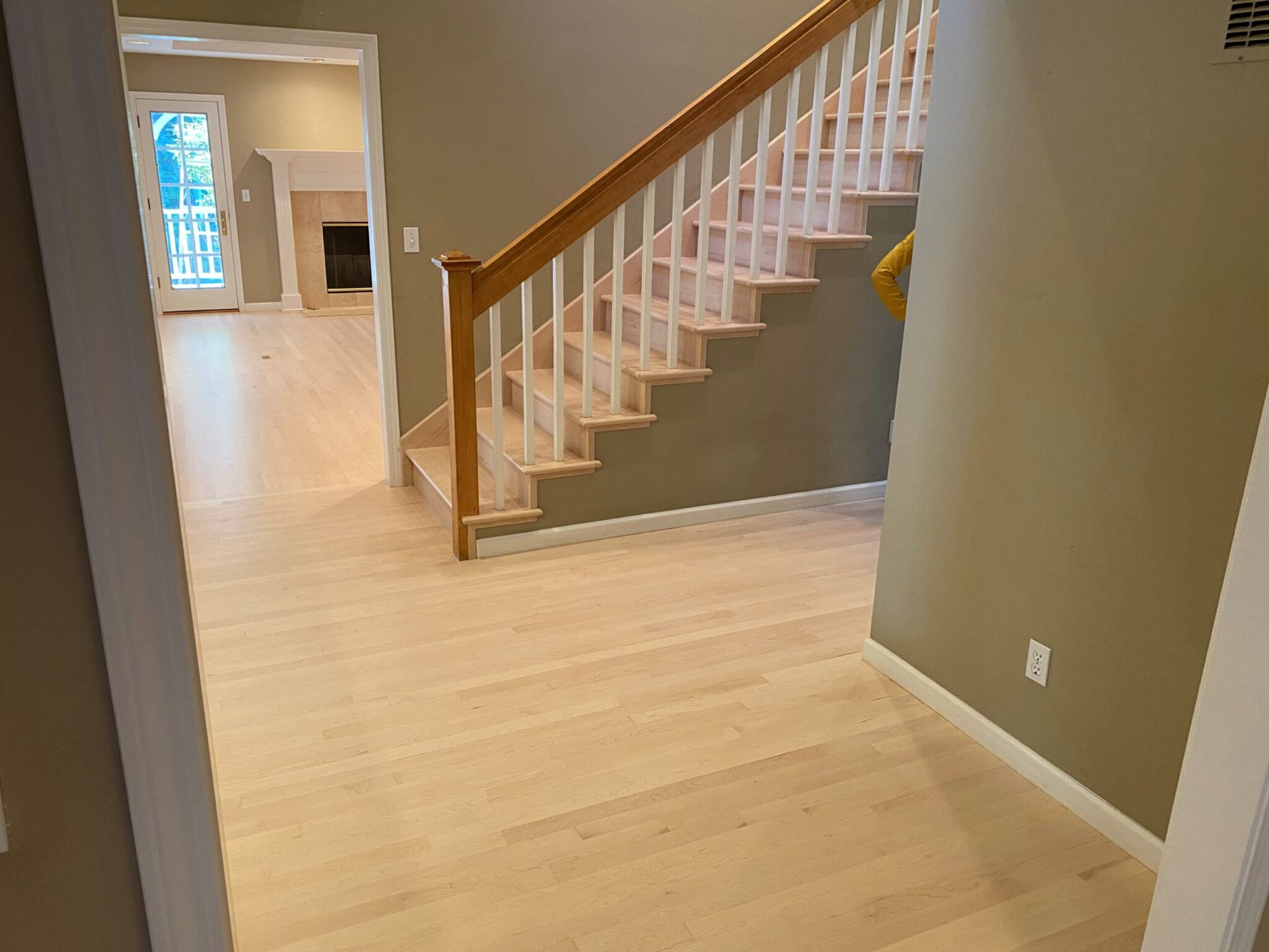 Staircase in Santa Cruz Home After Hardwood Floor Restoration