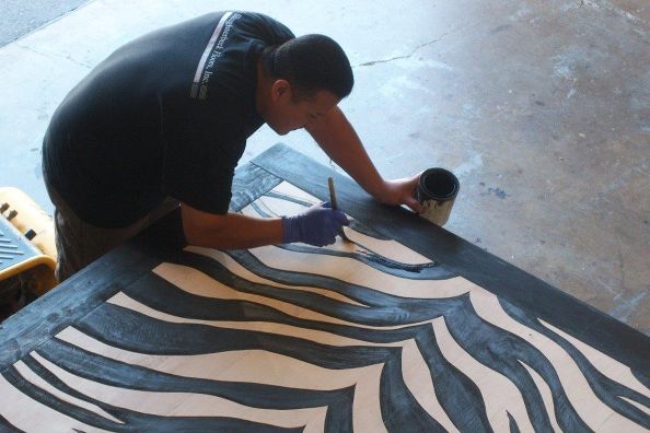 zebra floor