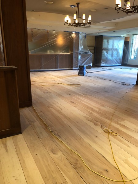 Restaurant hardwood floor refinishing los gatos