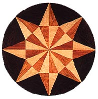 Starburst Medallion hardwood inlay