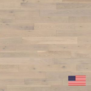 White oak hardwood flooring swatch representing domestic North American wood species.