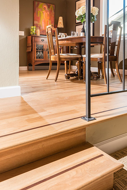 san jose hardwood dining stairs